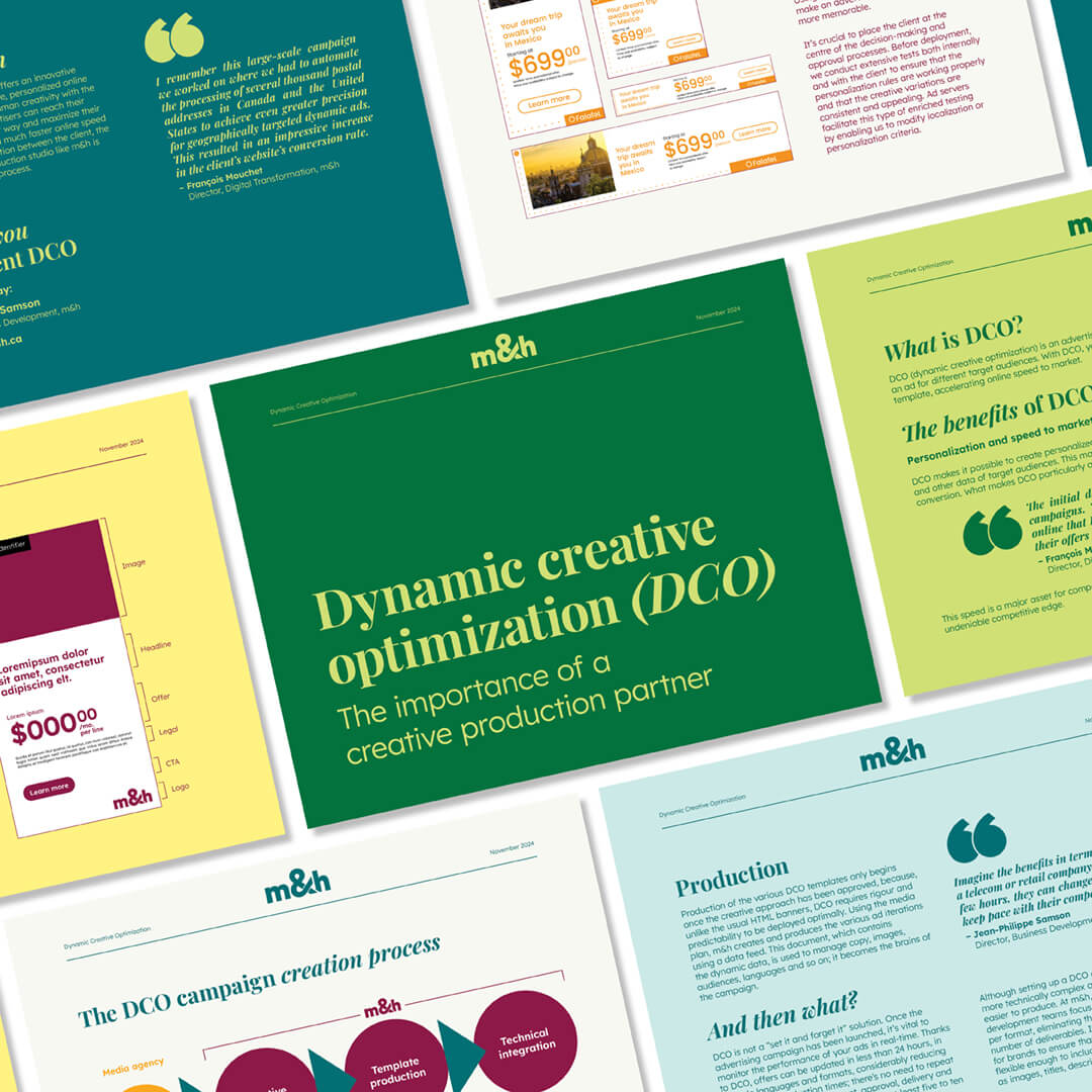Visual presentation of several pages of the DCO white paper.