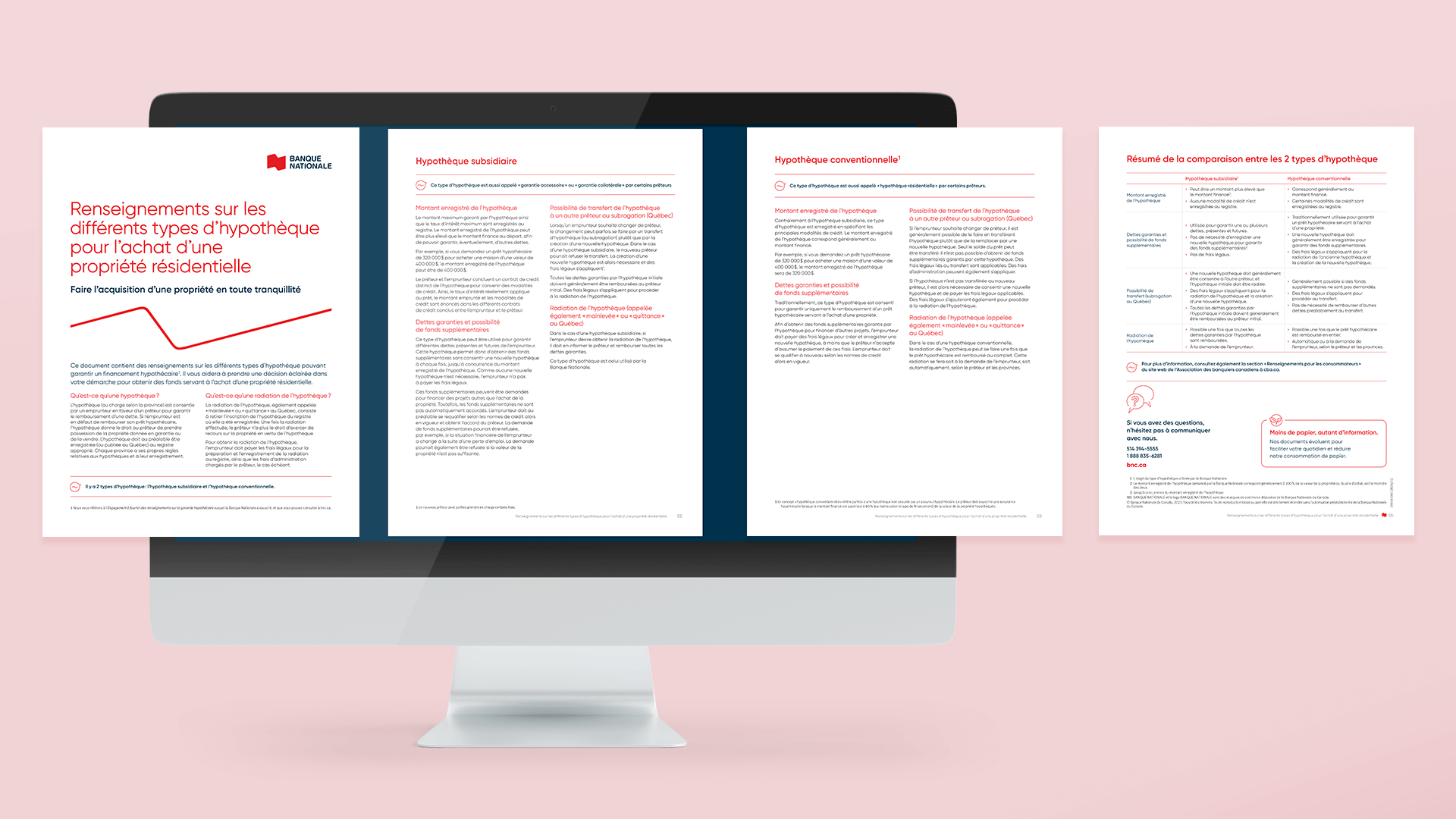 Guide Banque Nationale sur les types d’hypothèques résidentielles, affiché sur écran d’ordinateur