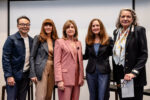 Group photo of the full panel, featuring Diane J. Brisebois, Vanda Provato, Anna Martini, David Lui, and Simone Lumsden.