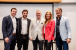 Photo of the organizers of the the C-Suite Marketing Summit: Christian Quenneville (m&h) and Mario Lemieux (DAC) with Andrea Hunt (ACA), Oren Eizenman (McKinsey & Company), and Eric Falardeau (McKinsey & Company).